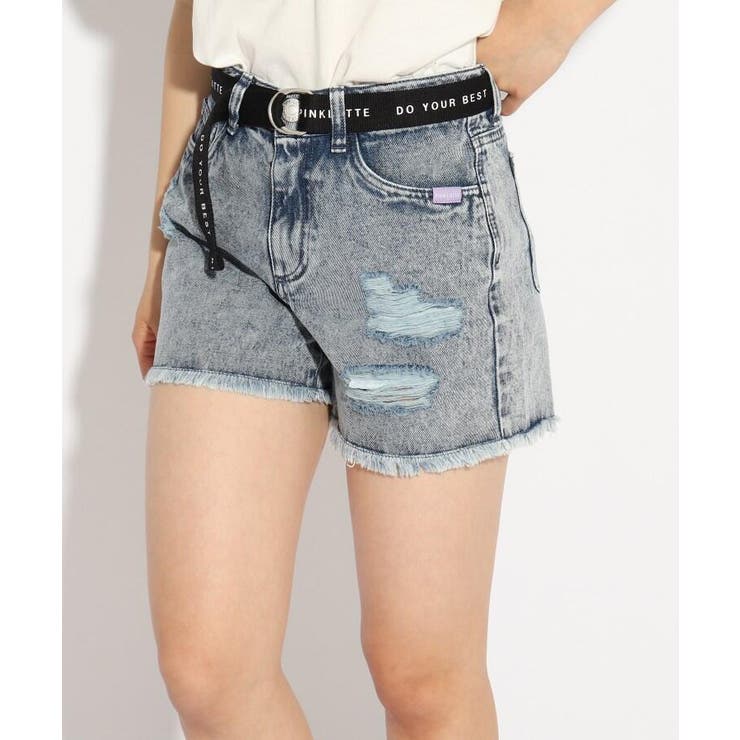 ベルト付ダメージデニムショートパンツ 品番 Wrdw Pink Latte ピンクラテ のキッズ ファッション通販 Shoplist ショップリスト