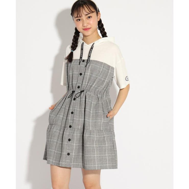 フード付き切り替えワンピース 品番 Wrdw Pink Latte ピンクラテ のキッズファッション通販 Shoplist ショップリスト