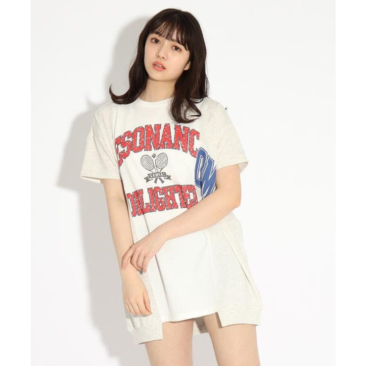 アメリカンカレッジクレイジーTシャツワンピース[品番：WRDW0131002]｜PINK-latte（ピンクラテ ）のキッズファッション通販｜SHOPLIST（ショップリスト）