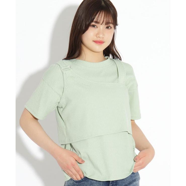 セットアイテム】テレコビスチェ+Tシャツ[品番：WRDW0148505]｜PINK-latte（ピンクラテ ）のキッズファッション通販｜SHOPLIST（ショップリスト）