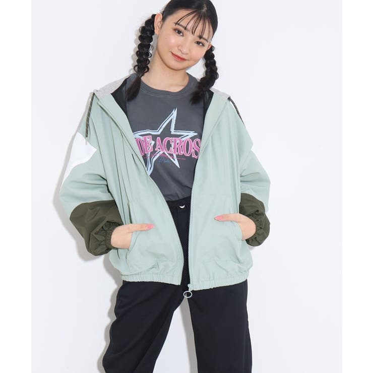 フード付きスポーティブルゾン[品番：WRDW0173018]｜PINK-latte（ピンクラテ）のキッズファッション通販｜SHOPLIST（ショップリスト）