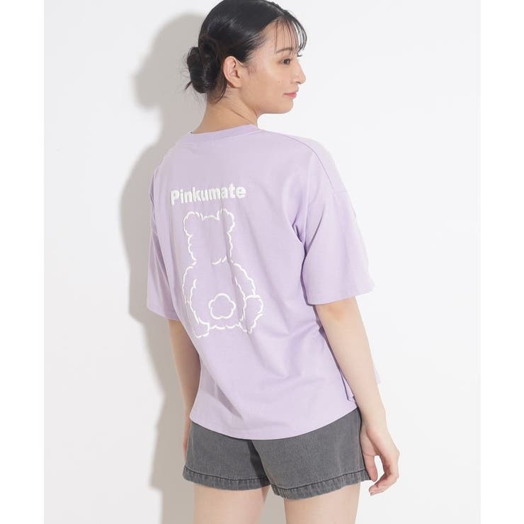 130cmサイズあり】バッククマちゃんTシャツ[品番：WRDW0162231]｜PINK