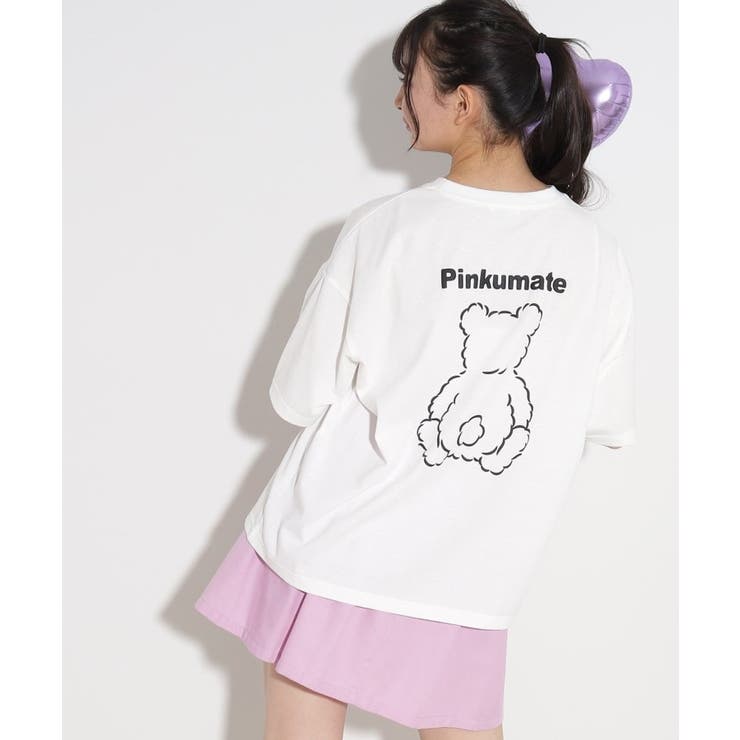 130cmサイズあり】バッククマちゃんTシャツ[品番：WRDW0162231]｜PINK