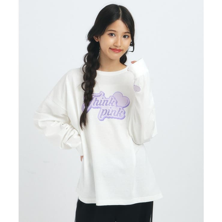 パープル(081) | 【るーつくコラボ】BIGシルエットTシャツ | PINK-latte
