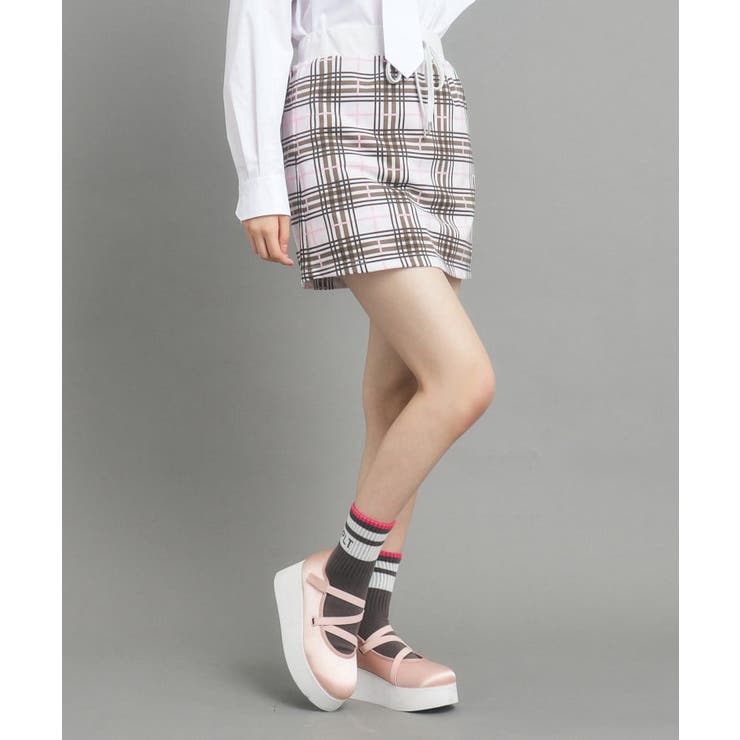 【130cmあり/インナー付き】チェックミニスカート | PINK-latte | 詳細画像6 