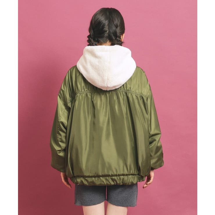 フーディ付き】モコモコ リバーシブルエコファー[品番