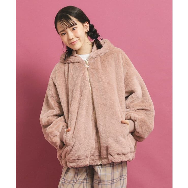 フーディ付き】モコモコ リバーシブルエコファー[品番