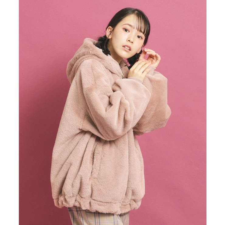 フーディ付き】モコモコ リバーシブルエコファー[品番