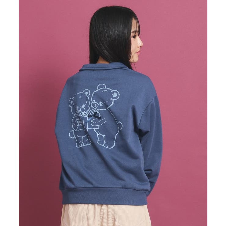 バッククマプリントのスキッパーパーカー[品番：WRDW0212467