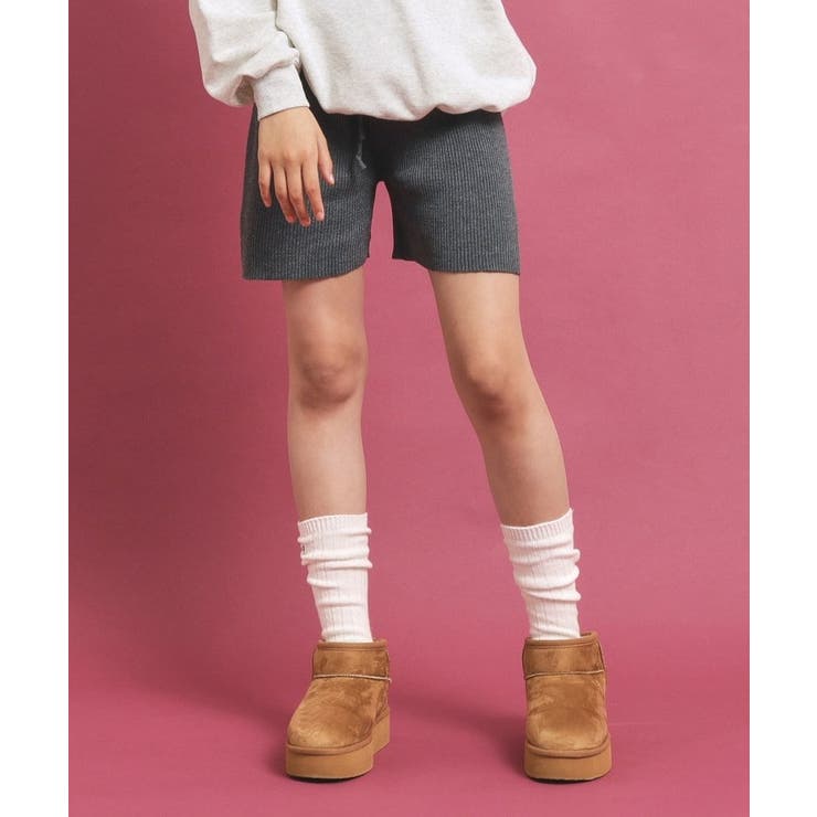 【セットアップあり】リブニットショートパンツ | PINK-latte | 詳細画像6 