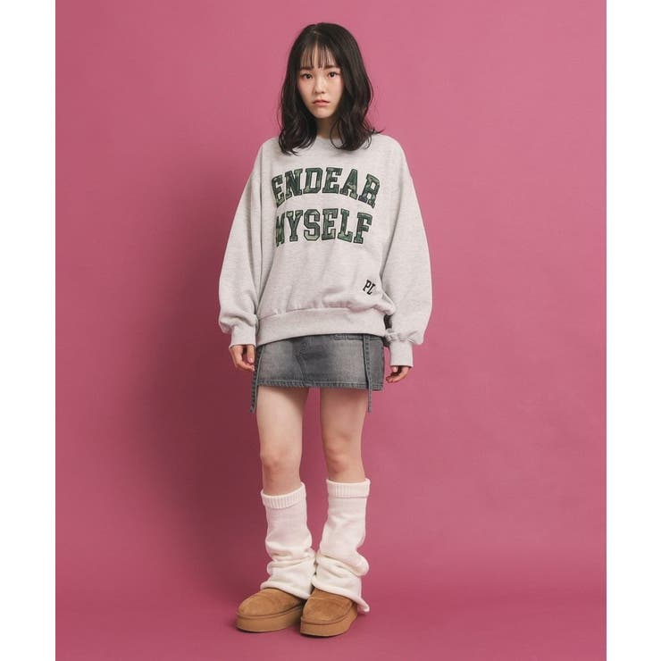 カレッジロゴスウェットトップス[品番：WRDW0212918]｜PINK