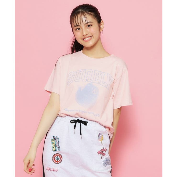 接触冷感】フルーツTシャツ[品番：WRDW0201123]｜PINK-latte 