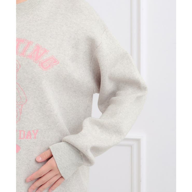 コットンジャカードくまプルオーバー | PINK-latte | 詳細画像6 