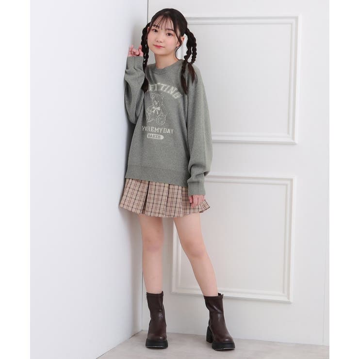 コットンジャカードくまプルオーバー | PINK-latte | 詳細画像8 