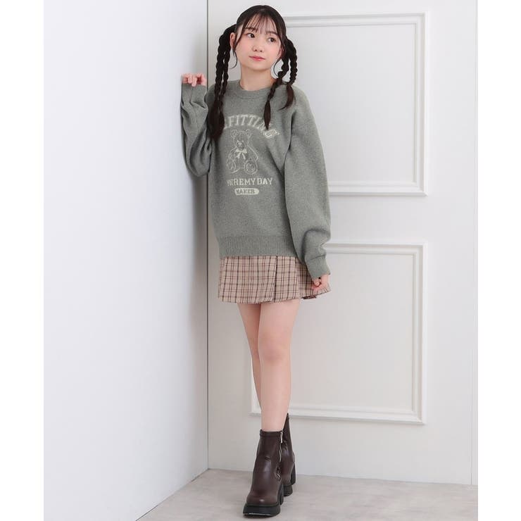 コットンジャカードくまプルオーバー | PINK-latte | 詳細画像9 