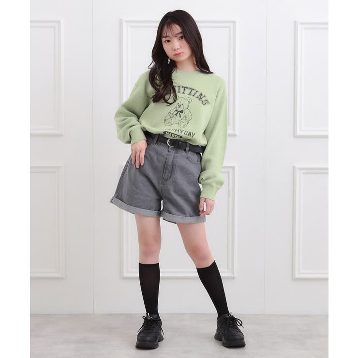 コットンジャカードくまプルオーバー | PINK-latte | 詳細画像13 