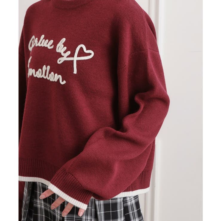 コード風ステッチニットプルオーバー | PINK-latte | 詳細画像5 