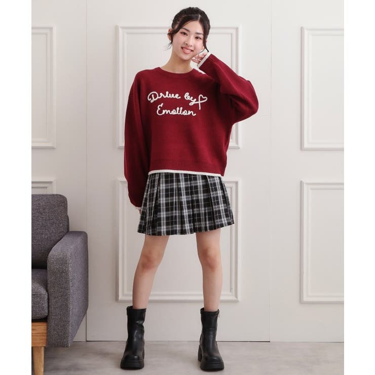 コード風ステッチニットプルオーバー | PINK-latte | 詳細画像16 