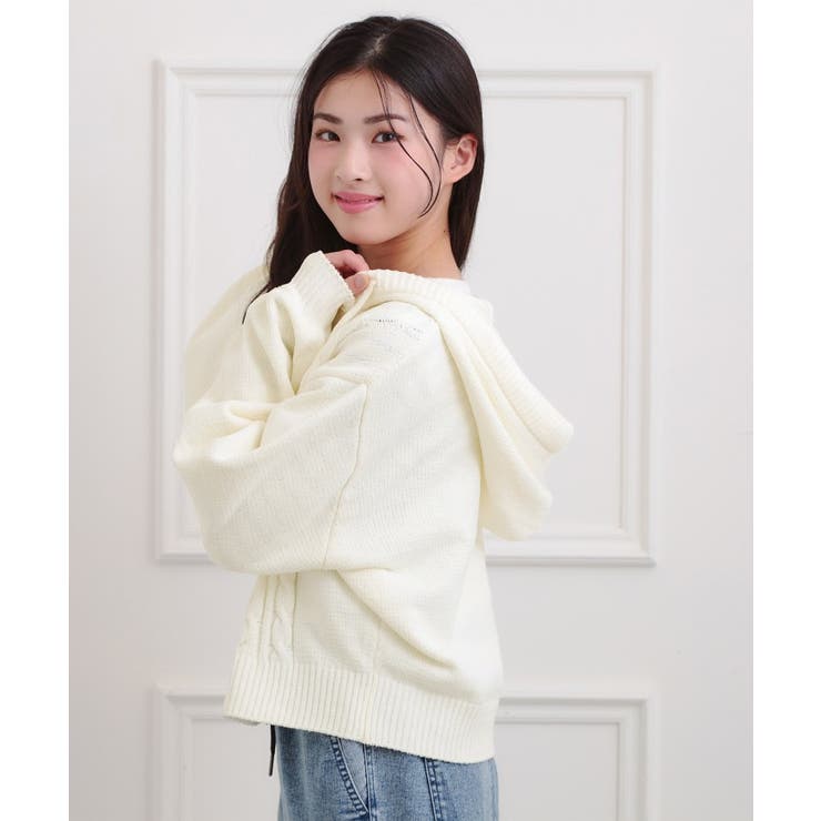 モールニットケーブルカーディガン | PINK-latte | 詳細画像7 