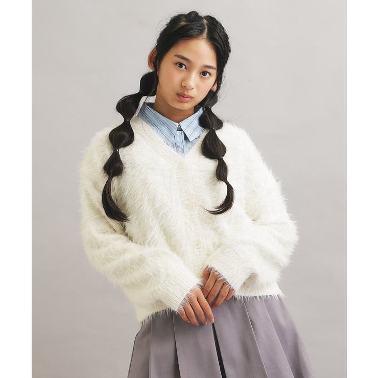 ウォッシャブルロゴシャギーニットカーディガン | PINK-latte | 詳細画像8 