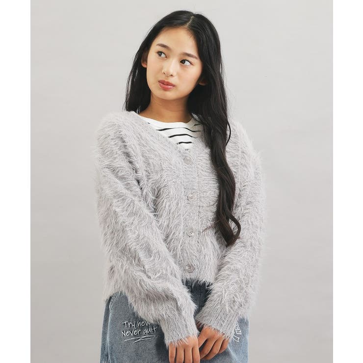 ウォッシャブルロゴシャギーニットカーディガン | PINK-latte | 詳細画像12 