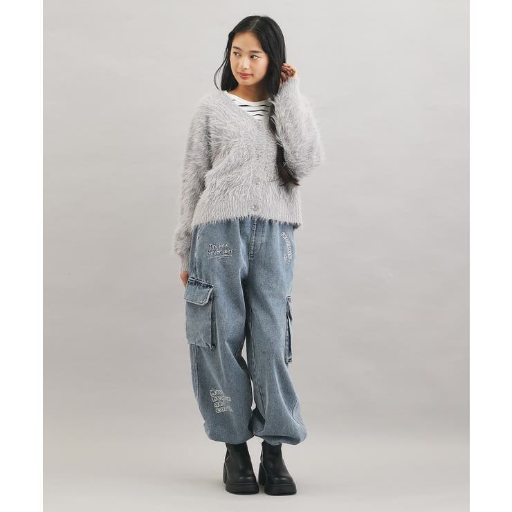 ウォッシャブルロゴシャギーニットカーディガン | PINK-latte | 詳細画像13 