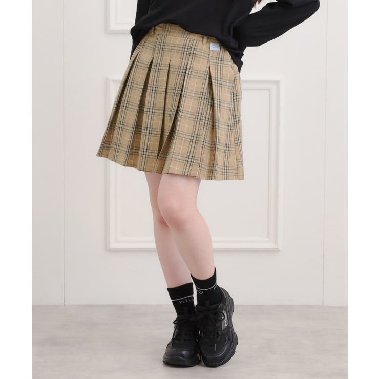 ライトベージュ(251) | インパン付プリーツスカート | PINK-latte