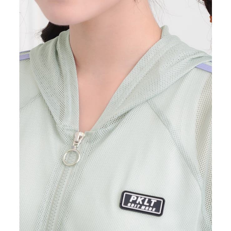 メッシュラインジップパーカ | PINK-latte | 詳細画像4 