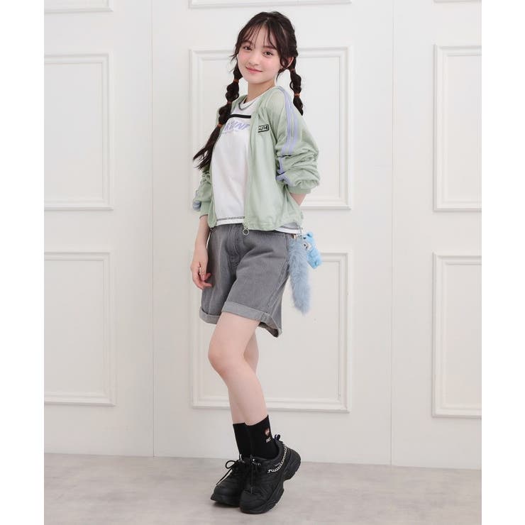 メッシュラインジップパーカ | PINK-latte | 詳細画像20 