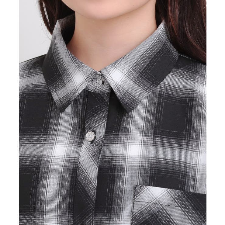 ルーズチェックシャツ＋ロンT | PINK-latte | 詳細画像5 