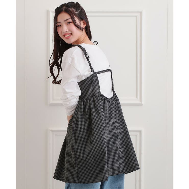 ギンガムキャミワンピ＋ロンTセット | PINK-latte | 詳細画像15 