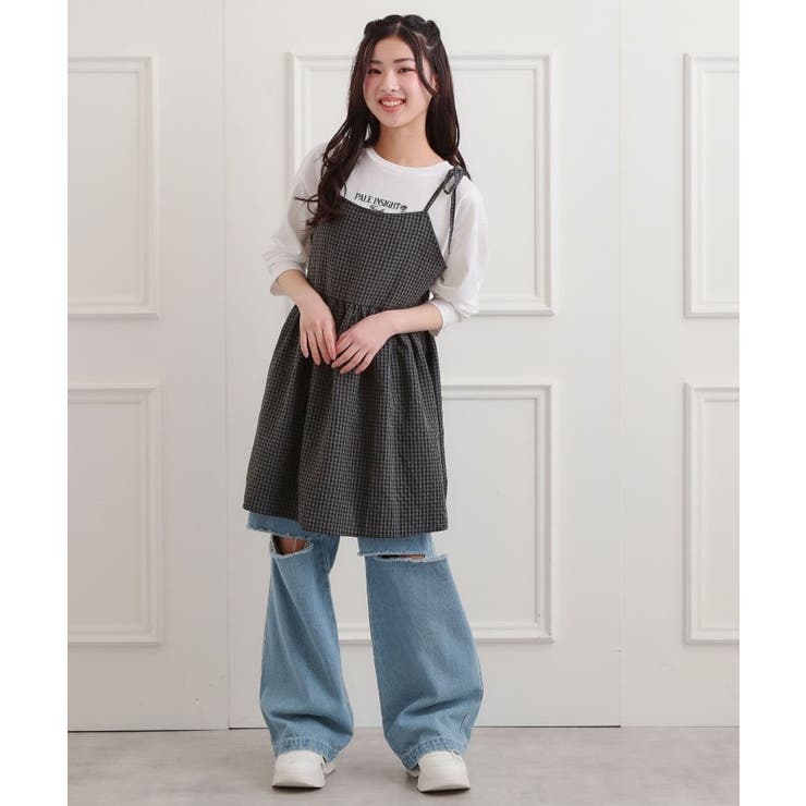 ギンガムキャミワンピ＋ロンTセット | PINK-latte | 詳細画像16 