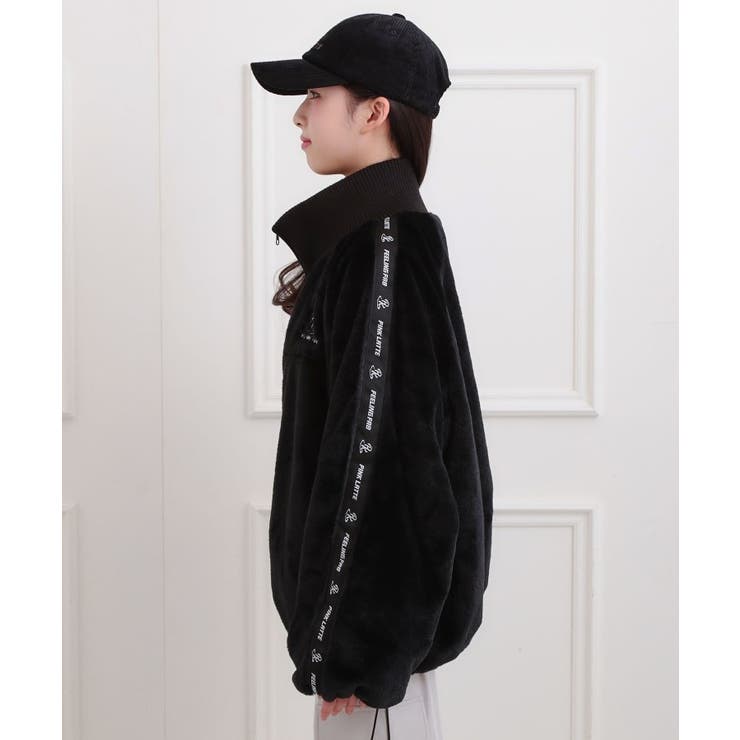 フェイクファーリブハイネックブルゾン | PINK-latte | 詳細画像2 