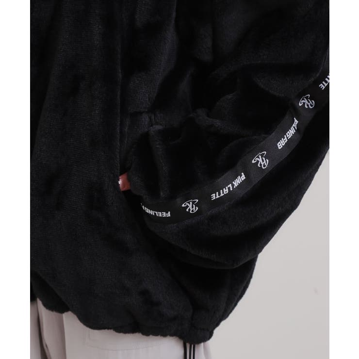 フェイクファーリブハイネックブルゾン | PINK-latte | 詳細画像6 