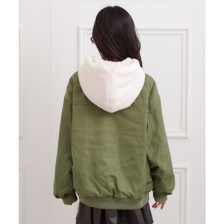 リバーシブルフェイクファーブルゾン | PINK-latte | 詳細画像3 