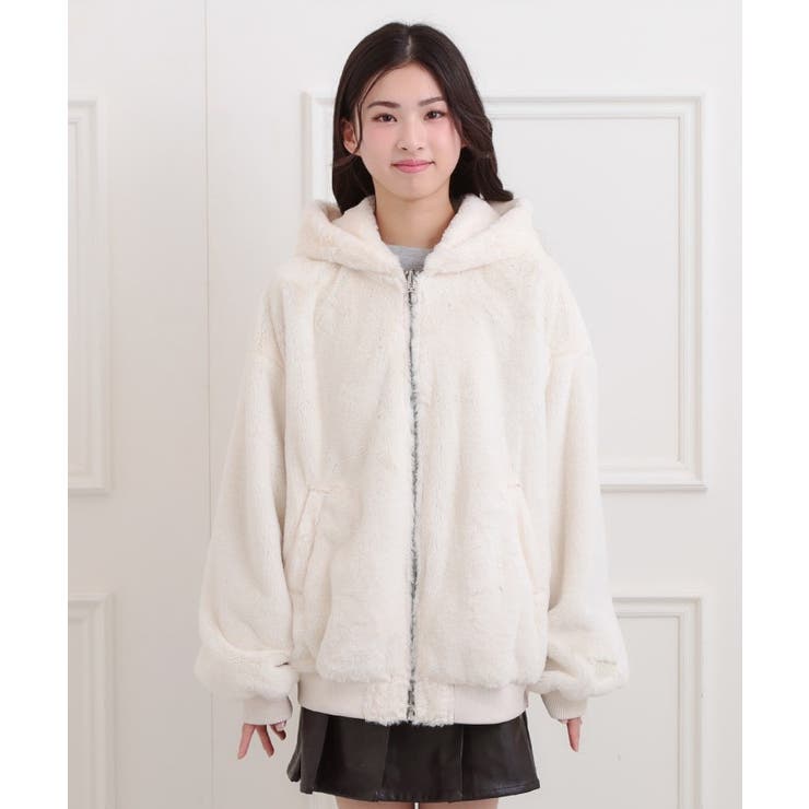 リバーシブルフェイクファーブルゾン | PINK-latte | 詳細画像8 