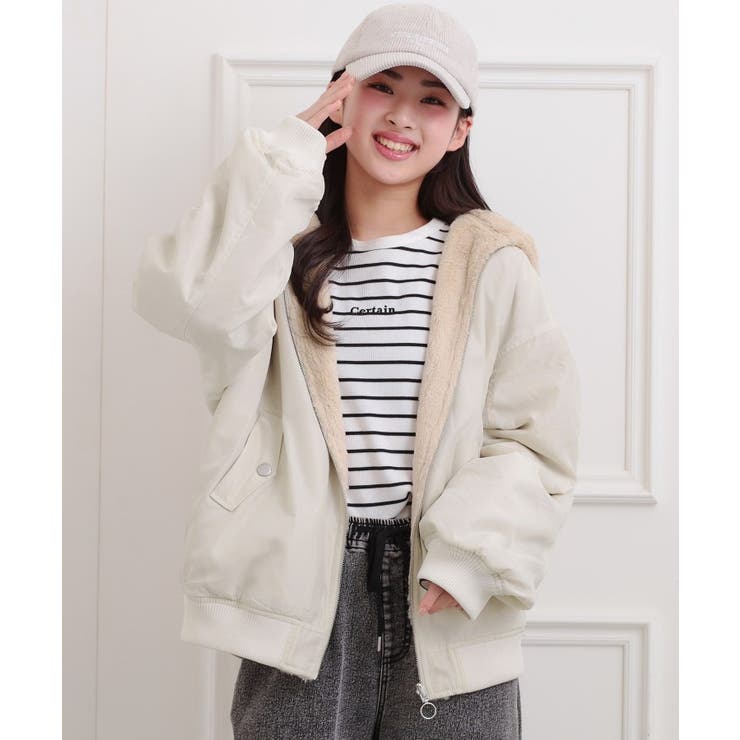 リバーシブルフェイクファーブルゾン | PINK-latte | 詳細画像11 