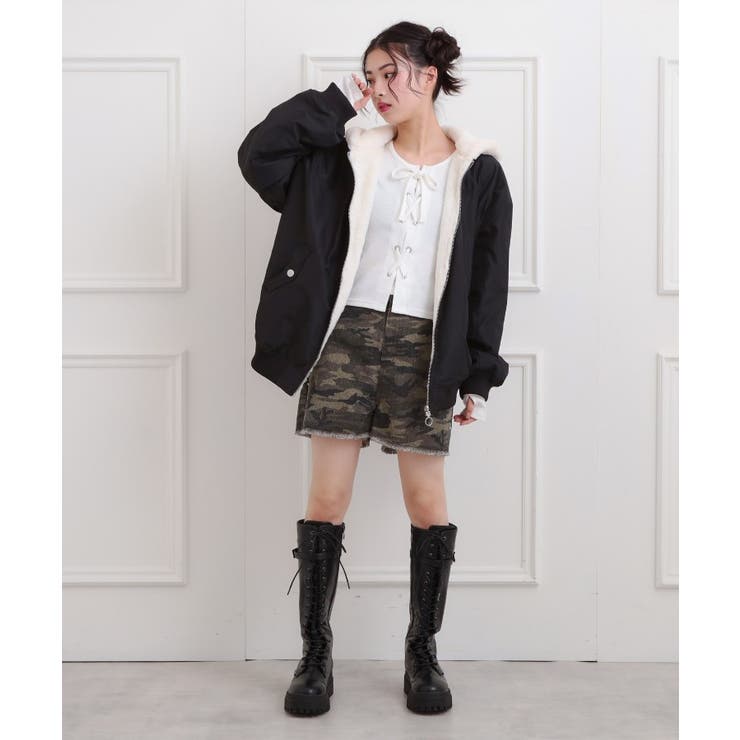 リバーシブルフェイクファーブルゾン | PINK-latte | 詳細画像20 