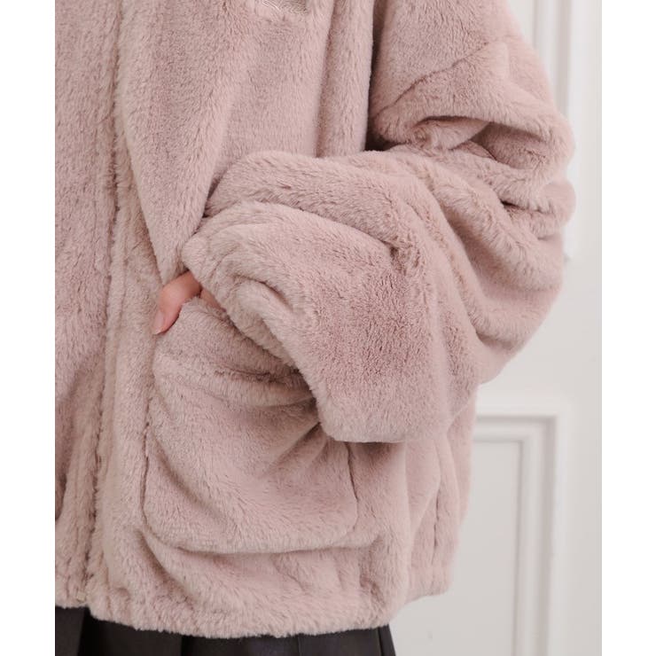 耳付きフェイクファーブルゾン | PINK-latte | 詳細画像8 