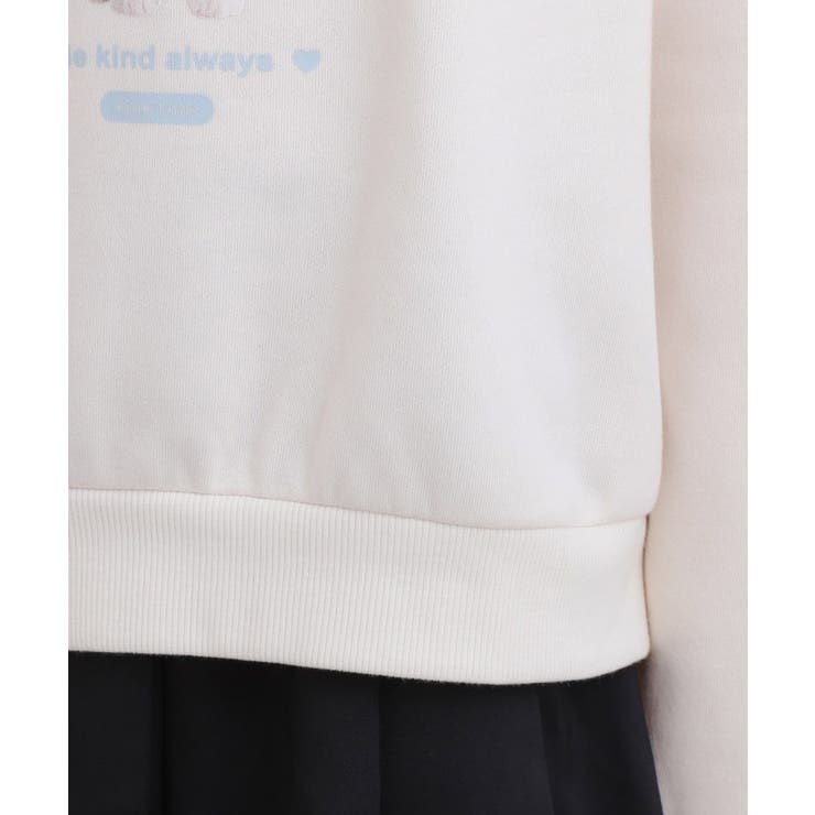 ベロアリボンネコフォトトレーナー | PINK-latte | 詳細画像6 