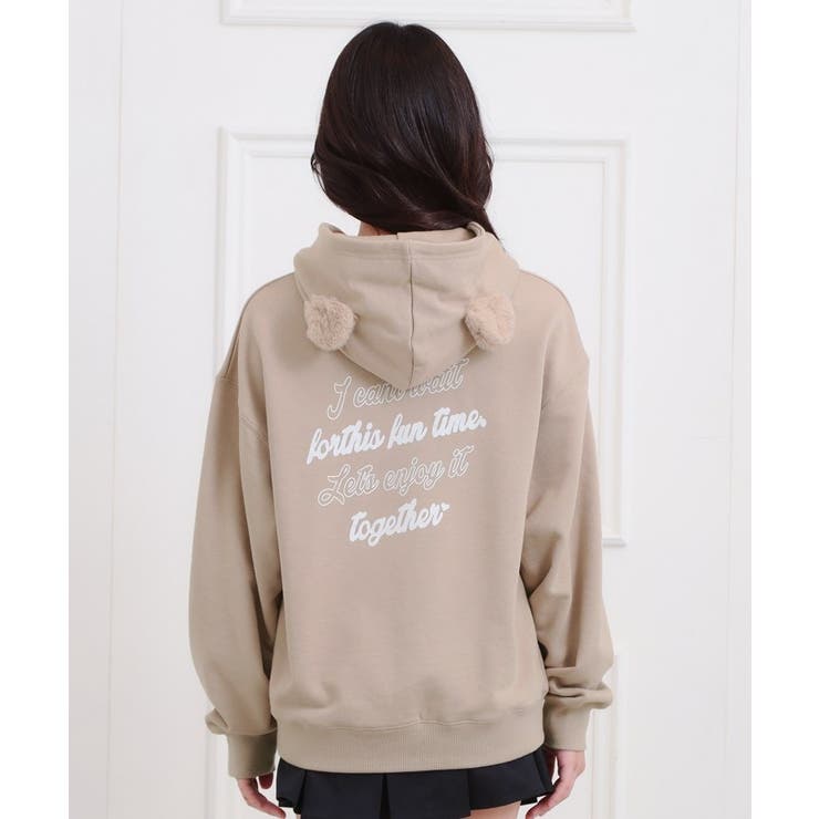 くま耳チュニックパーカー | PINK-latte | 詳細画像3 