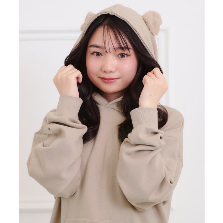 くま耳チュニックパーカー | PINK-latte | 詳細画像17 