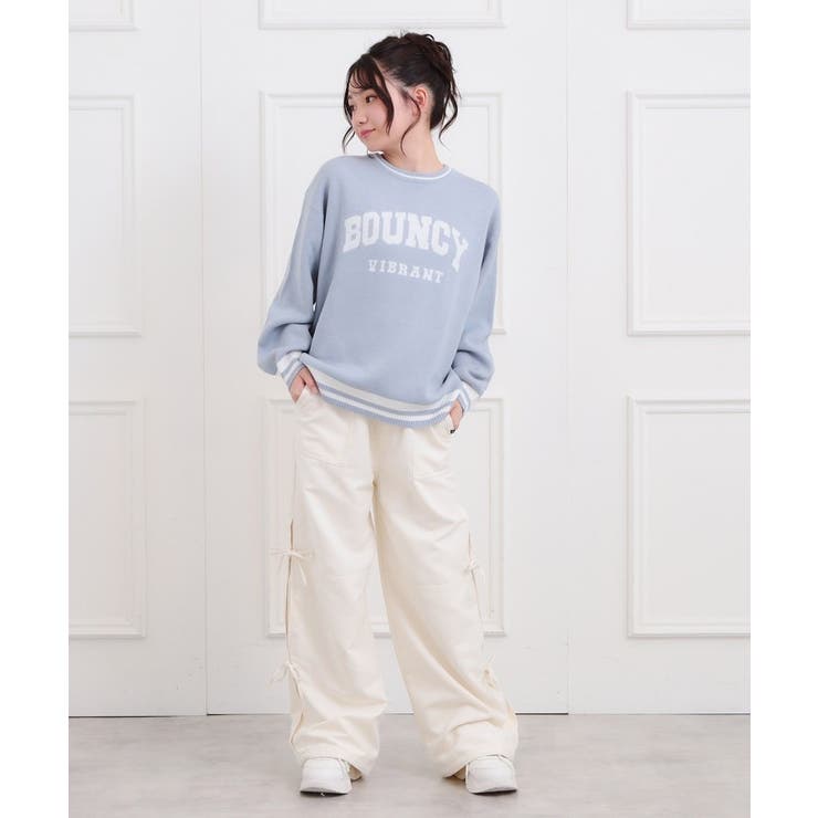 ピーチ起毛リボン付カーゴパンツ | PINK-latte | 詳細画像12 