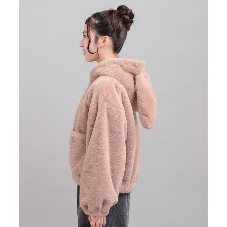 耳付きフェイクファーブルゾン | PINK-latte | 詳細画像2 