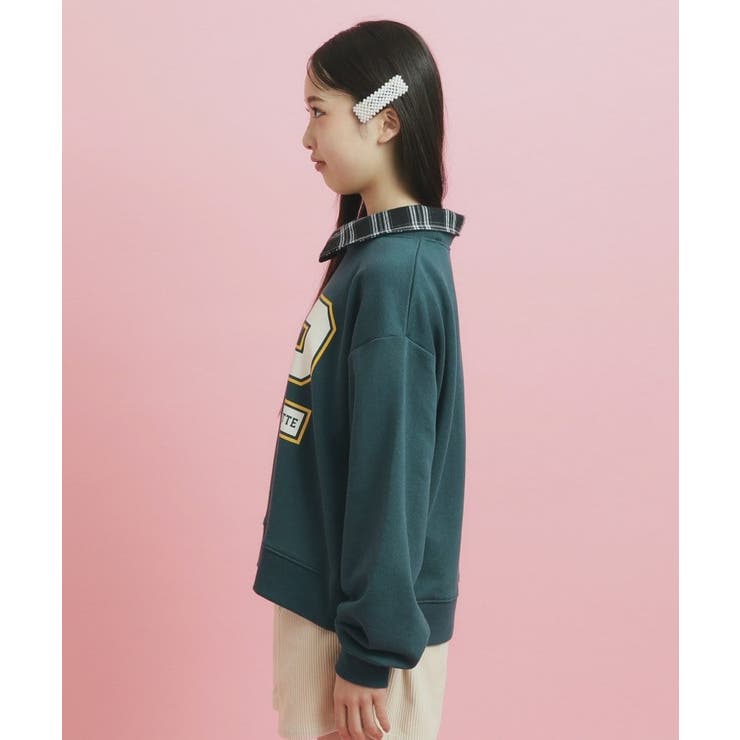 衿付きナンバリングスウェット | PINK-latte | 詳細画像2 