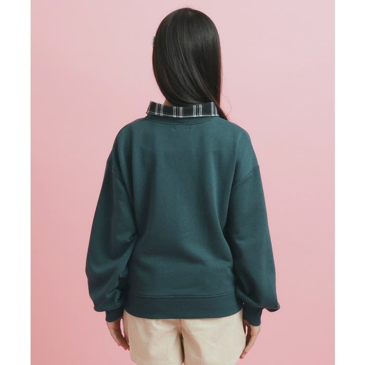 衿付きナンバリングスウェット | PINK-latte | 詳細画像3 