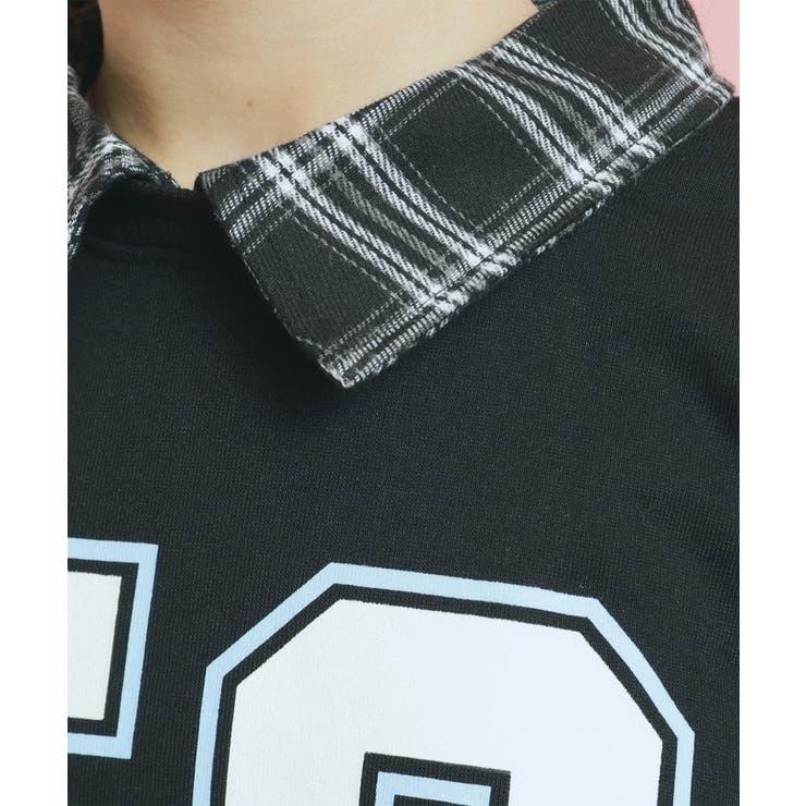 衿付きナンバリングスウェット | PINK-latte | 詳細画像16 