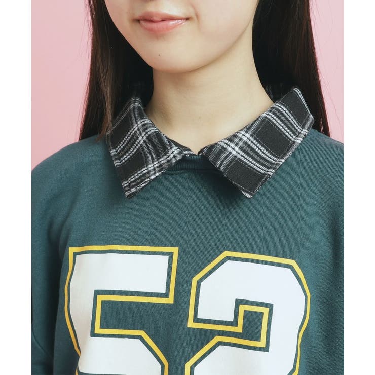 衿付きナンバリングスウェット | PINK-latte | 詳細画像20 