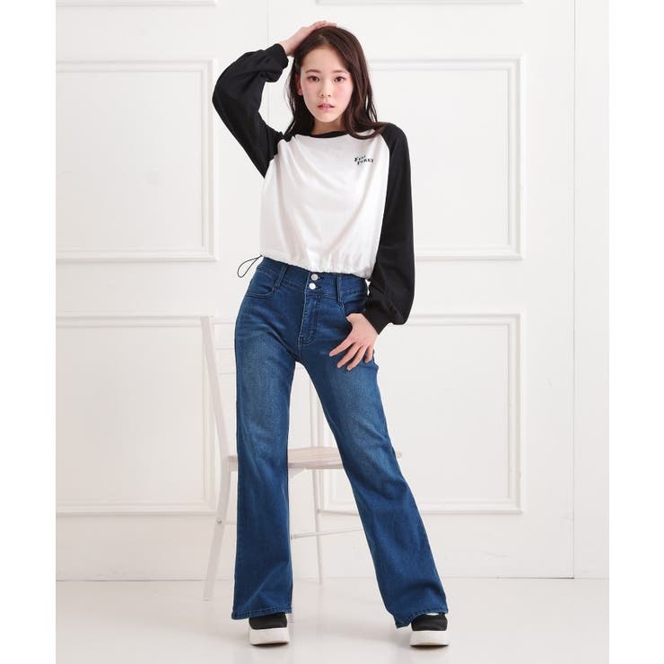 セミフレアデニムパンツ | PINK-latte | 詳細画像18 