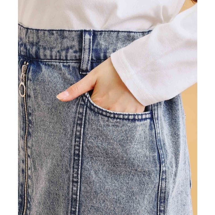 リングジップ台形スカート | PINK-latte | 詳細画像7 